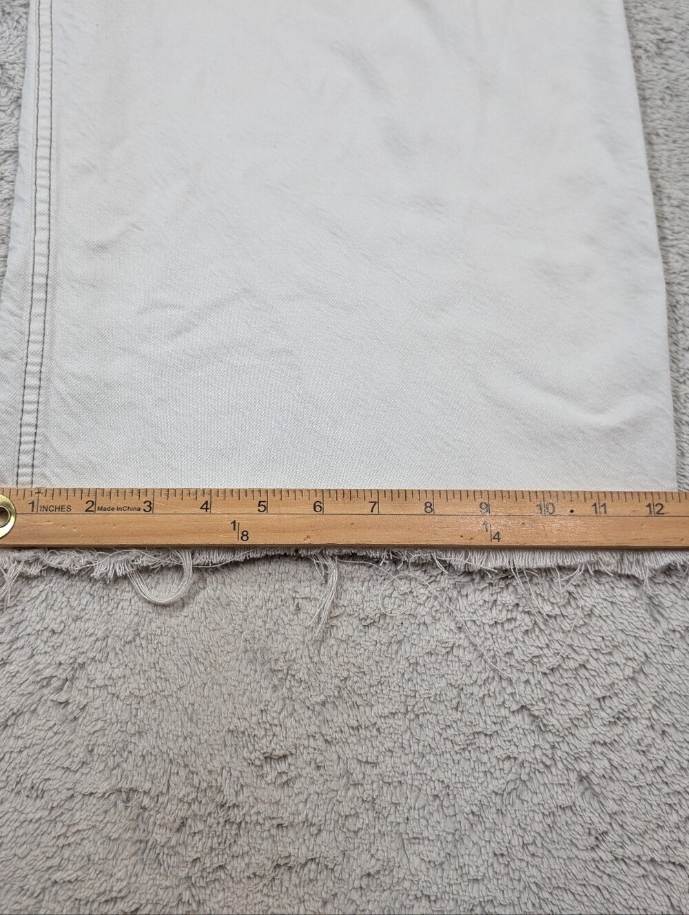 Free People Jeans Womens 30 White Cream Old West Slouchy High Rise Wide Leg - Picture 8 of 10